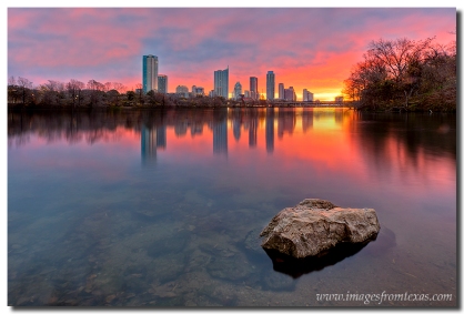 The Austin skyline comes to life on a cold December morning.
