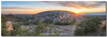 Sunset over Enchanted Rock in the Texas HIll Country